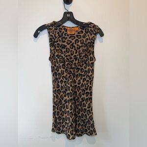 Tory Burch Leopard Print Silk Top